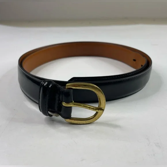 Coach Classic Buckle Belt Black Leather and Gold Hardware Coach | Accessories | Mens Coach Vintage Leather Belt Black  main image 3